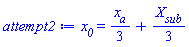 x__0 = (1/3)*x__a+(1/3)*X__sub