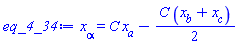 x__alpha = C*x__a-(1/2)*C*(x__b+x__c)