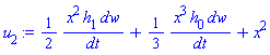 (1/2)*x^2*h[1]*dw/dt+(1/3)*x^3*h[0]*dw/dt+x^2