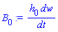 h[0]*dw/dt