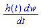 h(t)*dw/dt