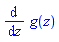 diff(g(z), z)