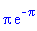Pi*exp(-Pi)
