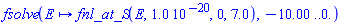 fsolve(proc (E) options operator, arrow; fnl_at_S(E, 0.10e-19, 0, 7.0) end proc, -10.00 .. 0.)