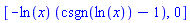 [-ln(x)*(csgn(ln(x))-1), 0]