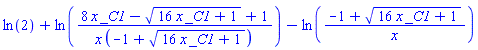 ln(2)+ln((8*x*_C1-(16*_C1*x+1)^(1/2)+1)/(x*(-1+(16*_C1*x+1)^(1/2))))-ln((-1+(16*_C1*x+1)^(1/2))/x)