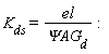 K__ds = el/`&Psi;AG__d`