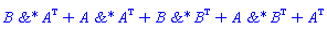 `&*`(B, A^`#mo("&#x442;")`)+`&*`(A, A^`#mo("&#x442;")`)+`&*`(B, B^`#mo("&#x442;")`)+`&*`(A, B^`#mo("&#x442;")`)+A^`#mo("&#x442;")`