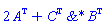 2*A^`#mo("&#x442;")`+`&*`(C^`#mo("&#x442;")`, B^`#mo("&#x442;")`)