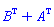 B^`#mo("&#x442;")`+A^`#mo("&#x442;")`