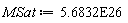 MSat := 0.56832e27