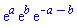 exp(a)*exp(b)*exp(-a-b)