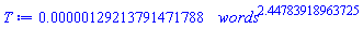 HFloat(1.2921379147178833e-6)*words^HFloat(2.447839189637252)