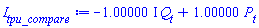 -(1.00000*I)*Q__t+1.00000*P__t