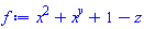 x^2+x^y+1-z