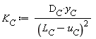 K[C] := D[C]*y[C]/(L[C]-u[C])^2