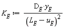 K[E] := D[E]*y[E]/(L[E]-u[E])^2
