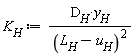 K[H] := D[H]*y[H]/(L[H]-u[H])^2