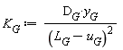 K[G] := D[G]*y[G]/(L[G]-u[G])^2
