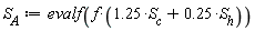 S[A] := evalf(f*(1.25*S[c]+.25*S[h]))