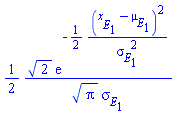 (1/2)*2^(1/2)*exp(-(1/2)*(x__E[1]-mu__E[1])^2/sigma__E[1]^2)/(Pi^(1/2)*sigma__E[1])