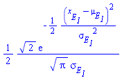 (1/2)*2^(1/2)*exp(-(1/2)*(x__E__1-mu__E__1)^2/sigma__E__1^2)/(Pi^(1/2)*sigma__E__1)