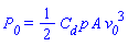 P__0 = (1/2)*C__d*p*A*v__0^3
