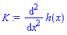 diff(diff(h(x), x), x)