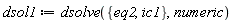 dsol1 := dsolve({eq2, ic1}, numeric)