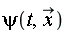 psi(t, `#mover(mi("x"),mo("&rarr;"))`)