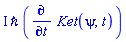 I*`&hbar;`*(diff(Ket(psi, t), t))