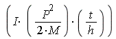 I*P^2*t/((2*M)*h)