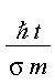 `#msup(mi("&hbar;"),mo("&InvisibleTimes;"))`*t/(sigma*m)