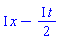 I*x-((1/2)*I)*t