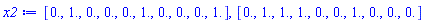 [HFloat(0.0), HFloat(1.0), HFloat(0.0), HFloat(0.0), HFloat(0.0), HFloat(1.0), HFloat(0.0), HFloat(0.0), HFloat(0.0), HFloat(1.0)], [HFloat(0.0), HFloat(1.0), HFloat(1.0), HFloat(1.0), HFloat(0.0), HFloat(0.0), HFloat(1.0), HFloat(0.0), HFloat(0.0), HFloat(0.0)]