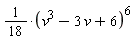 (1/18)*(v^3-3*v+6)^6