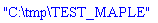 "C:\tmp\TEST_MAPLE"