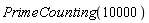 PrimeCounting(10000)