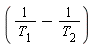 1/T[1]-1/T[2]