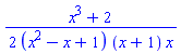 (1/2)*(x^3+2)/((x^2-x+1)*(x+1)*x)