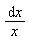 "(&DifferentialD;x)/(x)"