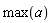 max(a)