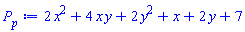 2*x^2+4*x*y+2*y^2+x+2*y+7