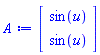 Vector(2, {(1) = sin(u), (2) = sin(u)})