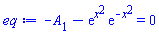 -A[1]-exp(x^2)*exp(-x^2) = 0