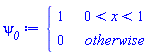 piecewise(0 < x and x < 1, 1, 0)