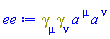 Physics:-`*`(Physics:-Dgamma[mu], Physics:-Dgamma[nu])*a[`~mu`]*a[`~nu`]