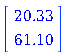 Vector[column]([[20.33], [61.10]])