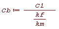 Cb := C1*km/kf