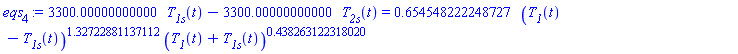 eqs[4] := 3300.00000000000*T__1s(t)-3300.00000000000*T__2s(t) = .654548222248727*(T__1(t)-T__1s(t))^1.32722881137112*(T__1(t)+T__1s(t))^.438263122318020